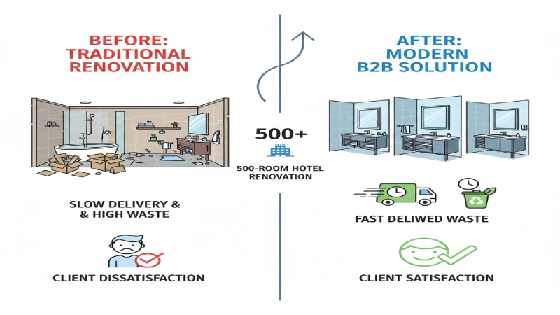smart bathroom vanity customization for large hospitality project