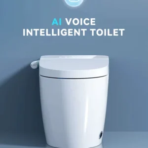 AI Voice 090 Smart Toilet with Remote Control, Heated Seat, and Night Light Function