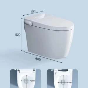 Size 090 Smart Toilet with Remote Control, Heated Seat, and Night Light Function