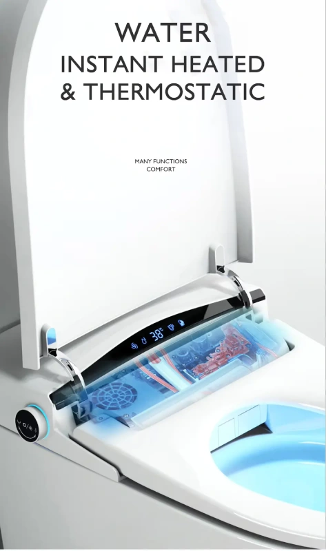 Water Heating 082 High-End Smart Toilet with Pulsating Cleaning and Adjustable Water Temperature