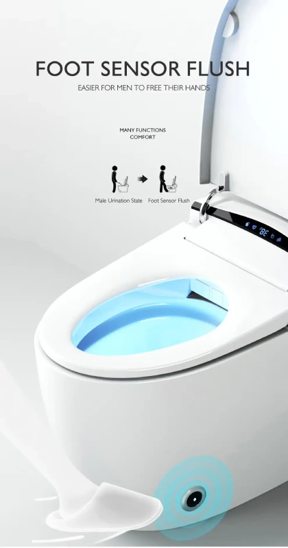 Foot Sensor 082 High-End Smart Toilet with Pulsating Cleaning and Adjustable Water Temperature