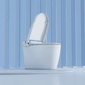 White 085 Compact Smart Toilet with Tankless Design and Touch Control Panel