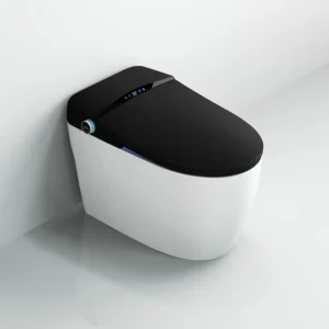 Black and White 082 High-End Smart Toilet with Pulsating Cleaning and Adjustable Water Temperature