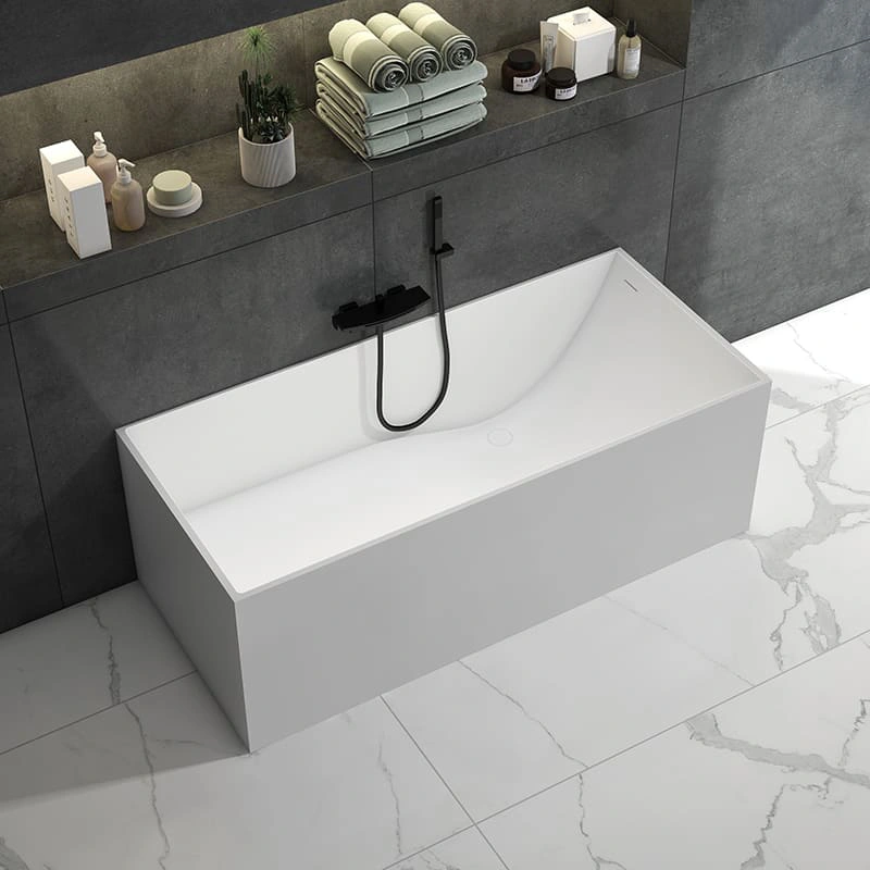 Sleek DG815 Artificial Stone Soaking Tub Seamless One-Piece Design Durable and Easy to Maintain