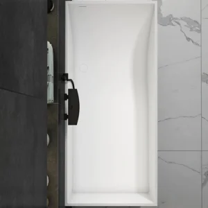 Rectangular DG815 Artificial Stone Soaking Tub Seamless One-Piece Design Durable and Easy to Maintain
