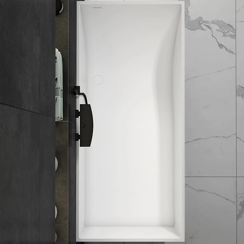 Rectangular DG815 Artificial Stone Soaking Tub Seamless One-Piece Design Durable and Easy to Maintain