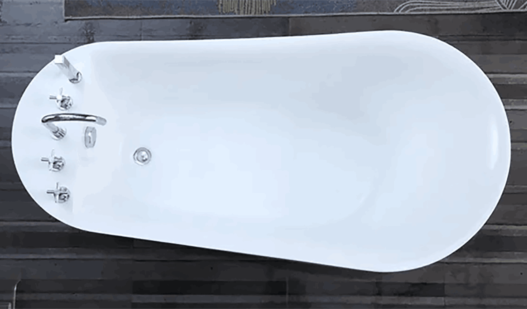OMQ-9171B Acrylic Freestanding Bathtub Deep Soaking Bathtub for Luxury Bathroom Suites 2