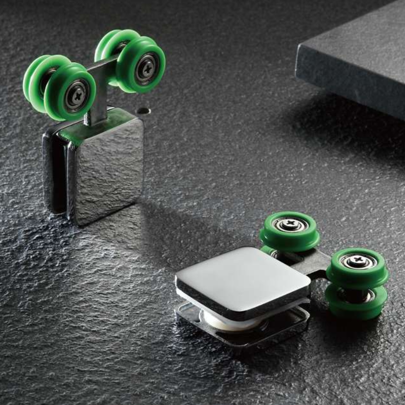 Luxury sliding glass shower door – matte black finish with smooth rollers. Luxury sliding glass shower door – matte black finish with smooth rollers.