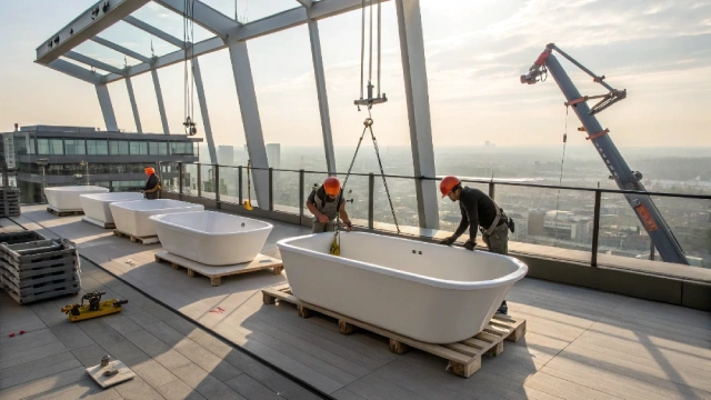 modular bathtub material installation reducing on-site delays