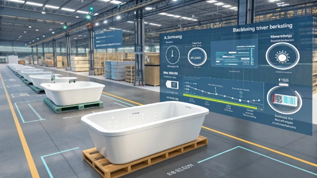 Digital tracking system for custom bathtubs improving supply chain transparency and reducing delays