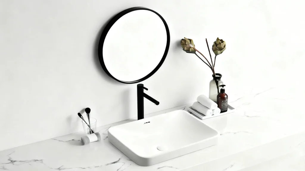 How to minimize guest impact from a clogged bathroom sink?