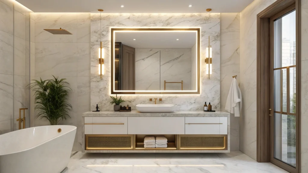 Which bath mirror ideas suit luxury resorts best?
