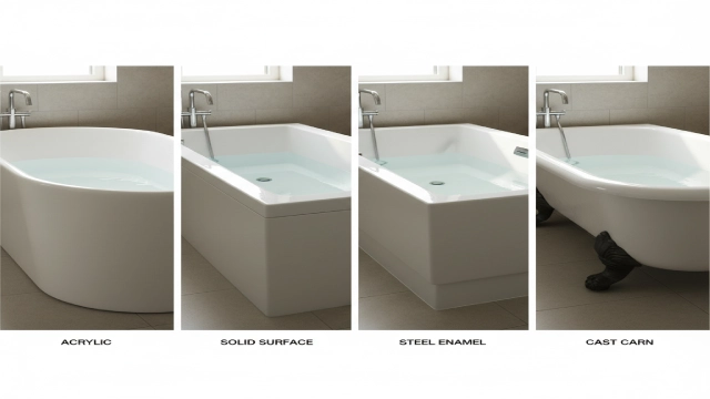 Side-by-side visual comparison of acrylic and composite bathtub materials highlighting durability, weight, and surface performance.