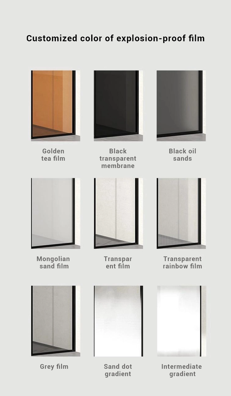 Shower enclosure with customizable finishes in Black, Silver, Brushed Titanium and decorative films for personalized color and privacy effects.