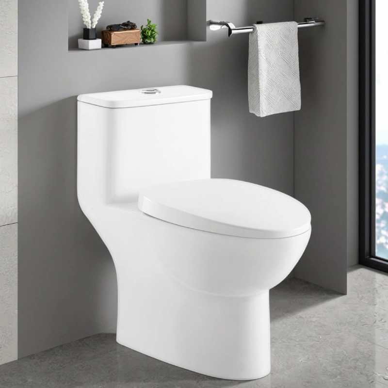 Minimalist Floor Mounted One Piece Closet for Luxury Hotels