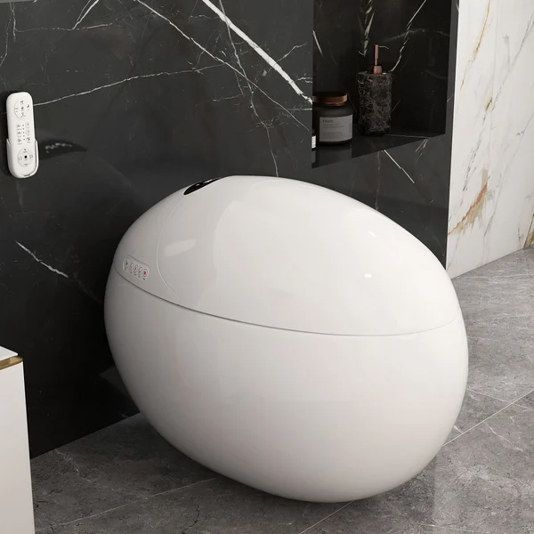 Smart Toilet with Remote Control and Integrated Rear Wash