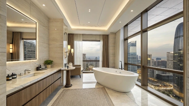 commercial hotel bathtub used in modern hotel bathroom projects