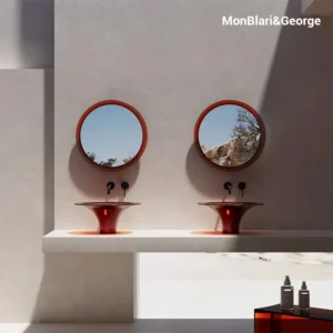 Monblari Spring Series SP-A0860, SP-A0861 Resin Bathroom Countertop Water Basin