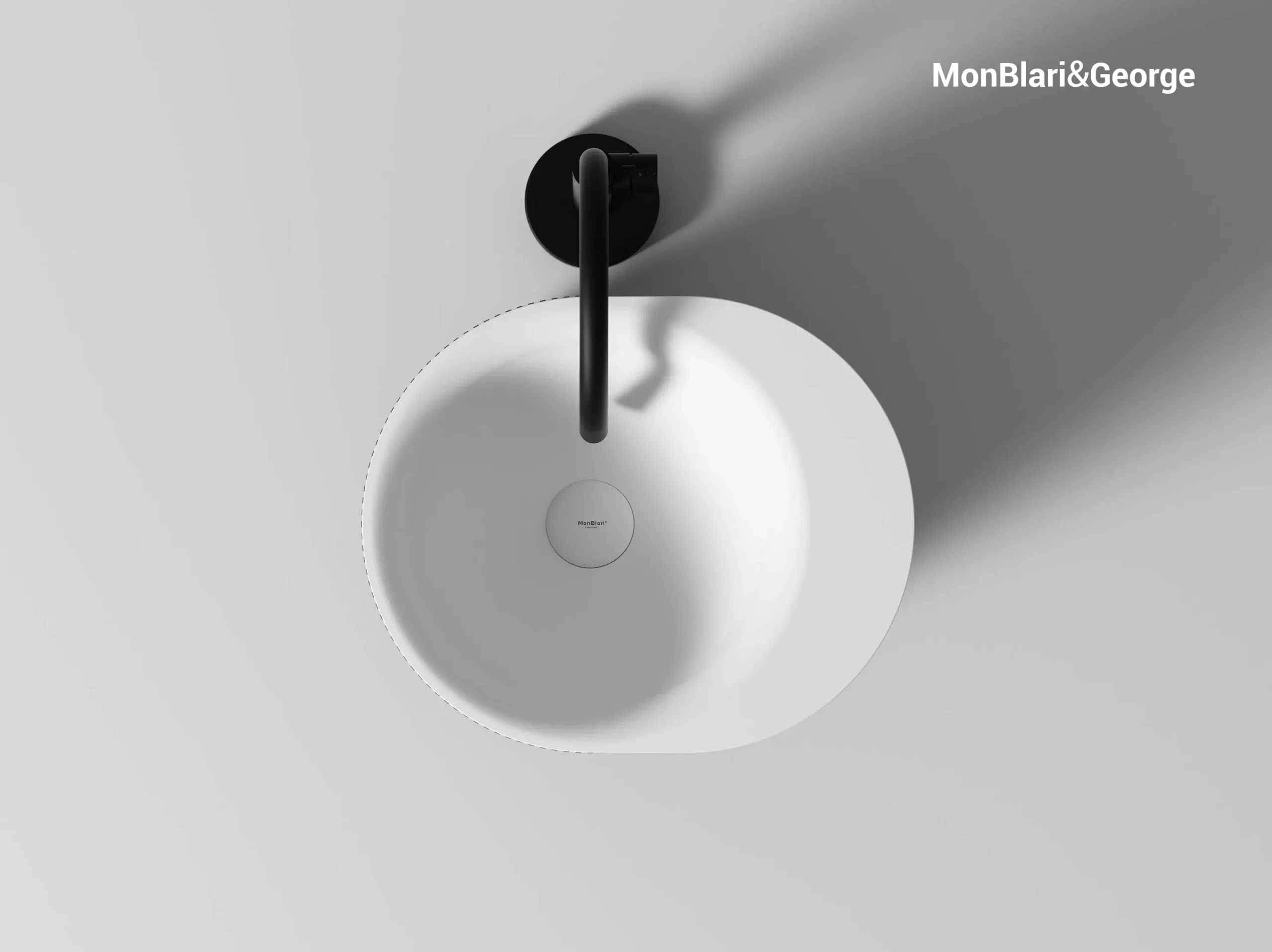 MonBlari FOREST Series MW-Z0602 North America Black Walnut Freestanding Washbasin for Bathroom, Garden and Living Room 3