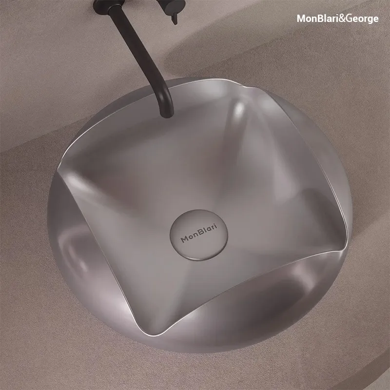 Non-yellowing H-A0811 basin surface maintaining a pure bright appearance over years of use.