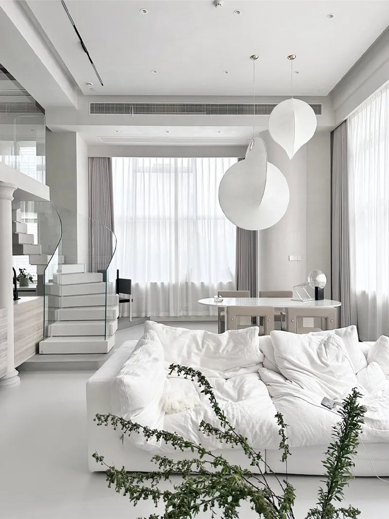 White Spiral Stairs Detail
