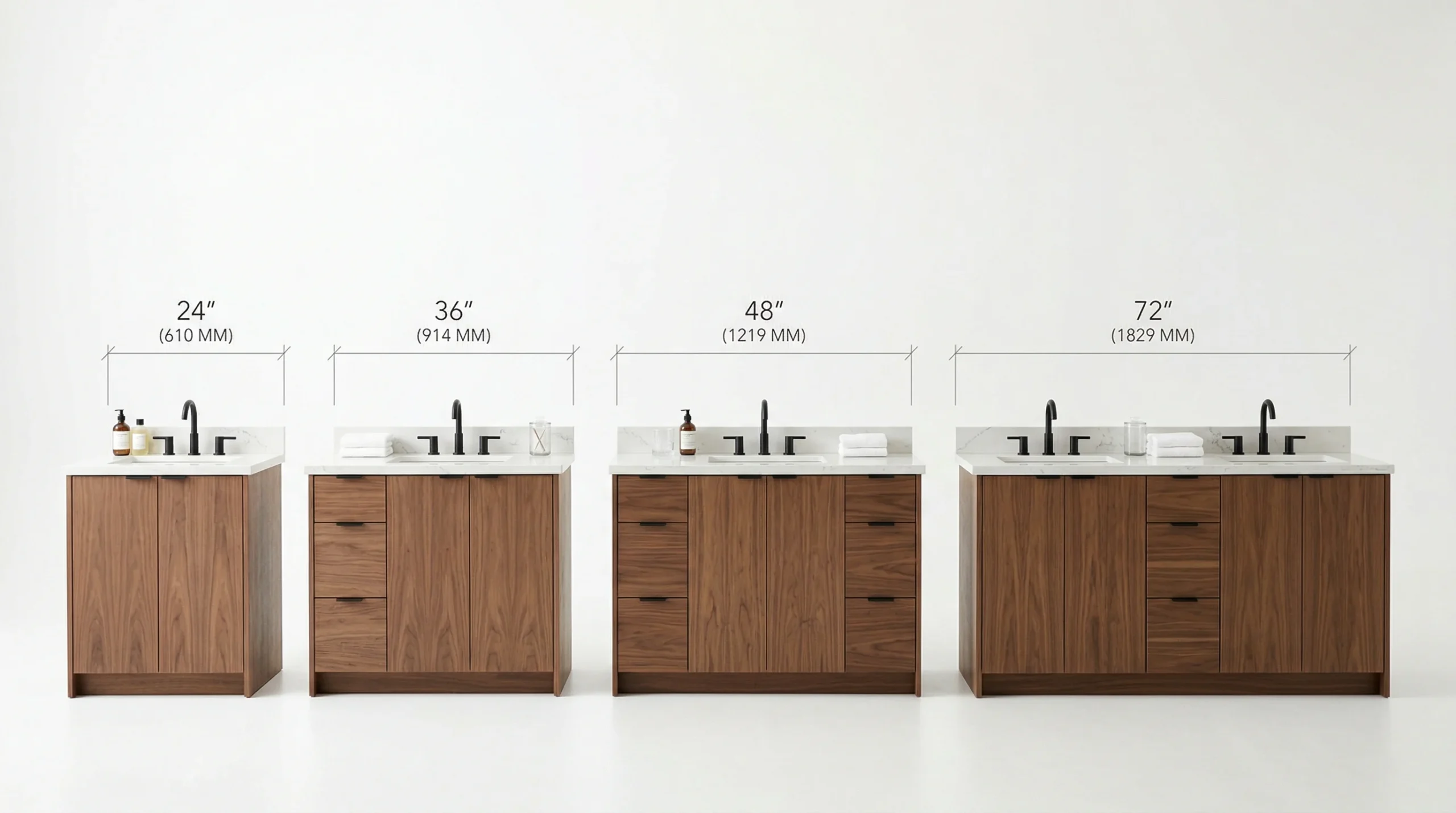 George Custom Bathroom Vanity Project Dimensions and CAD Sizing for Hotels