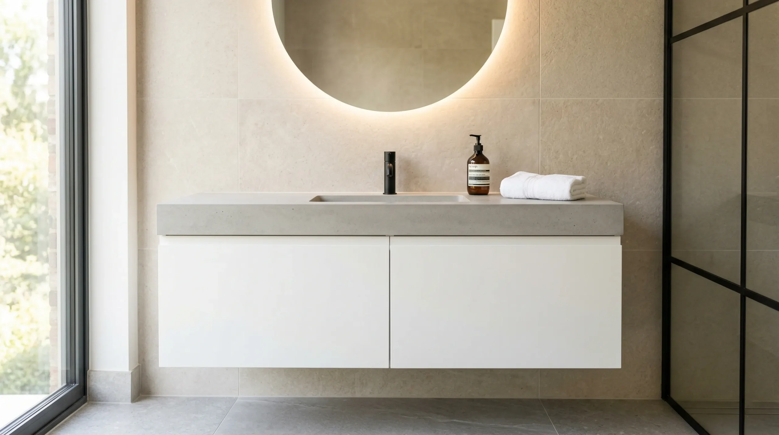Modern Minimalist Wall-Hung Bathroom Vanity for Urban Apartments by George Group