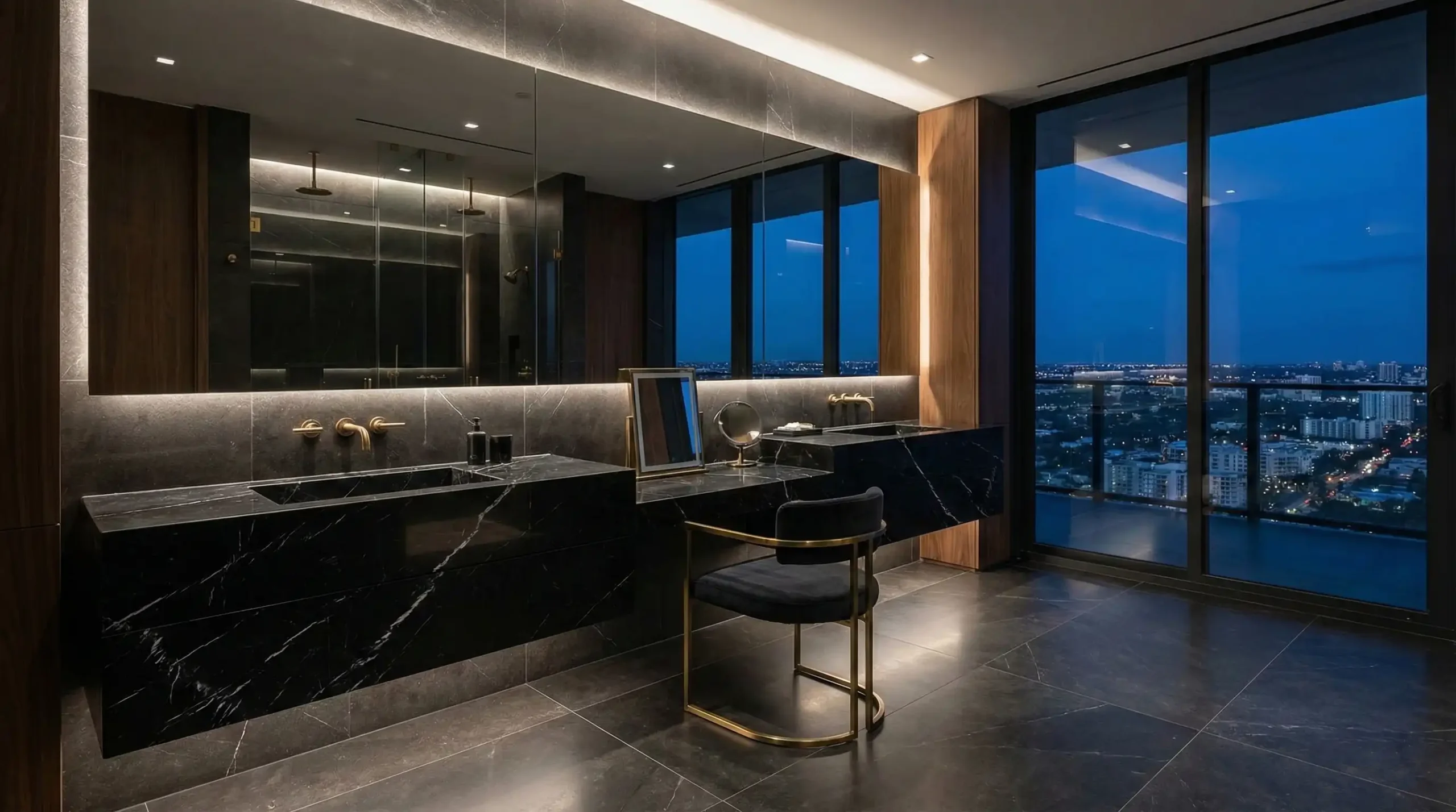 High end solid wood bathroom vanity for premium resorts