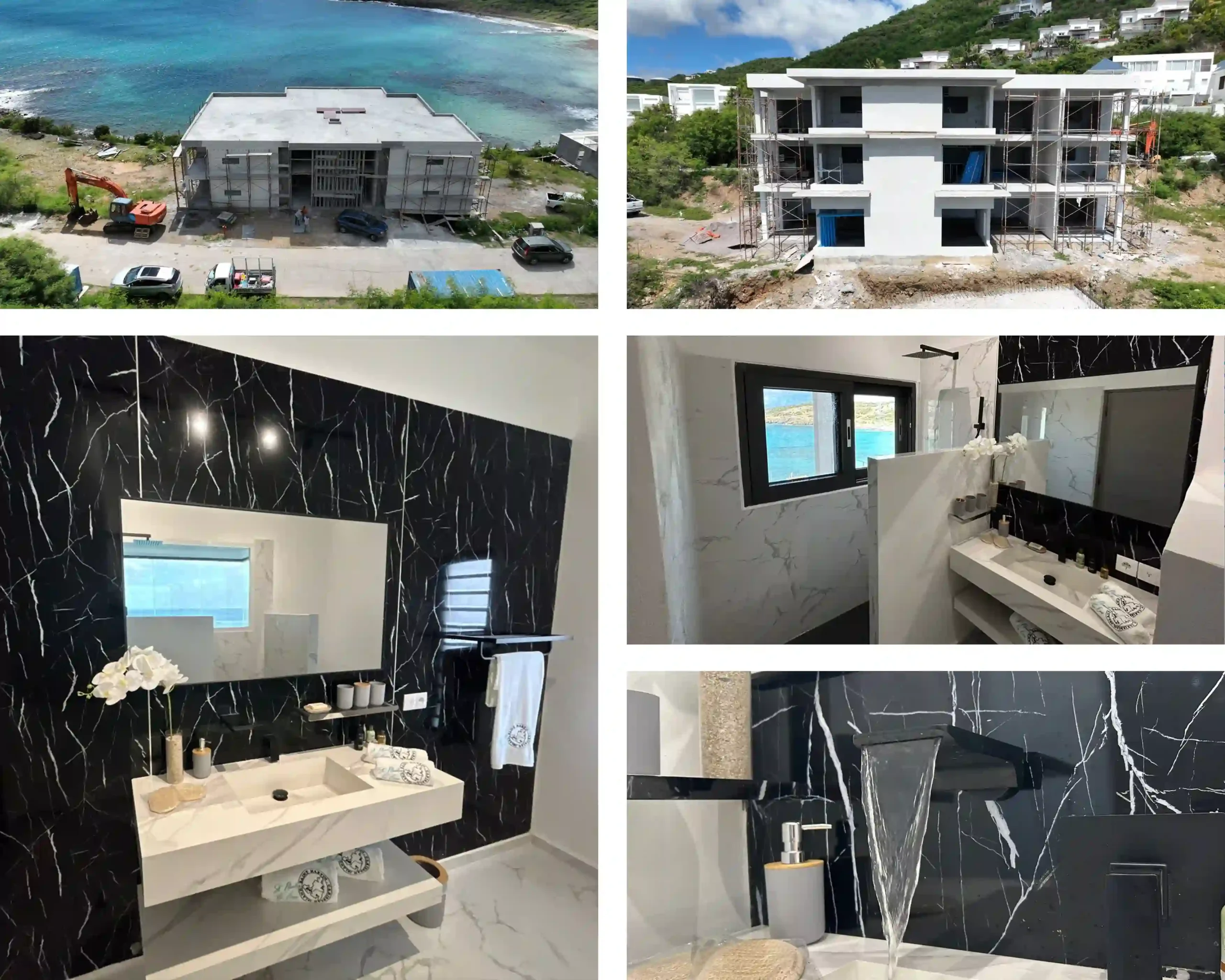 George bathroom vanity project reference for a resort in Saint Martin