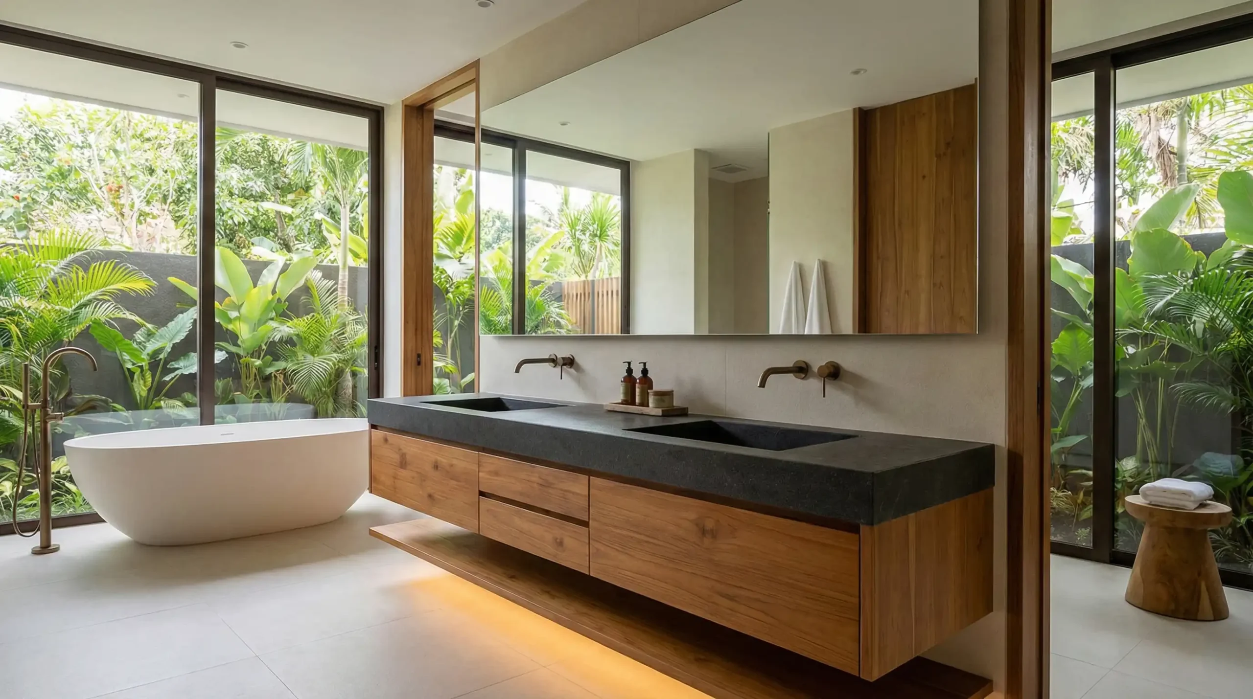 Double sink bathroom vanity 72 inch for spacious hotel suites