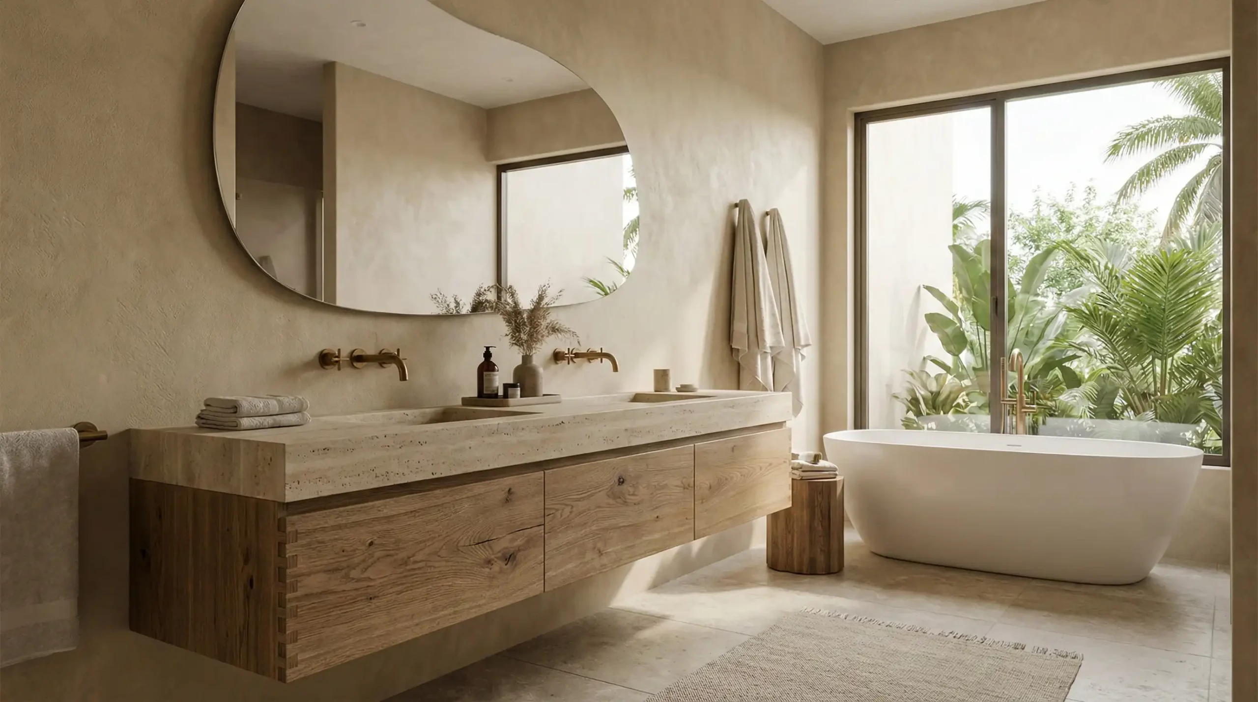 Handmade wood bathroom vanity custom craftsmanship