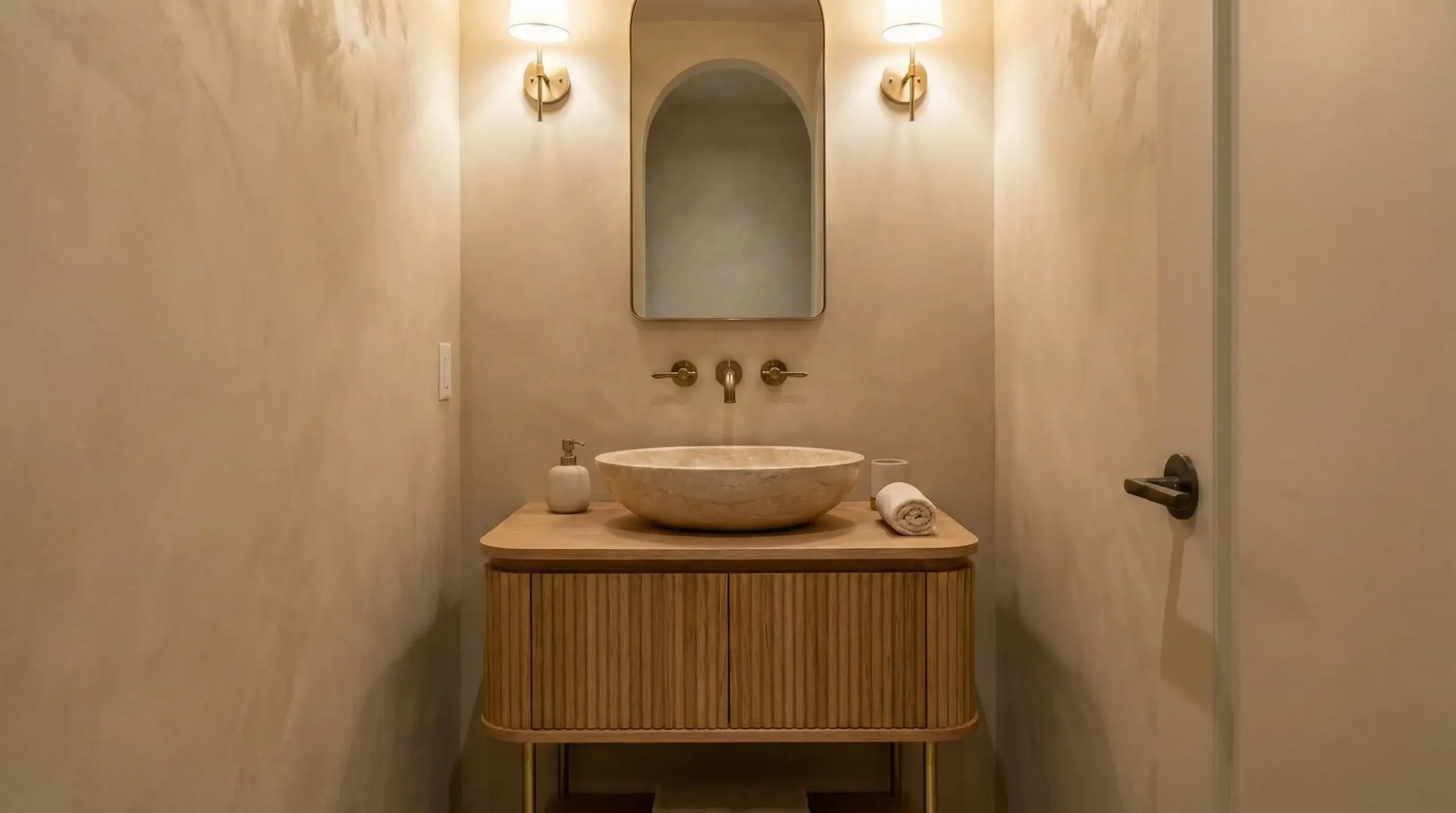 Freestanding 24 inch bathroom vanity for powder rooms