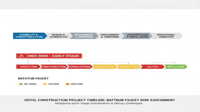Bathtub faucet failure timeline showing risks locked in during hotel design and specification stages