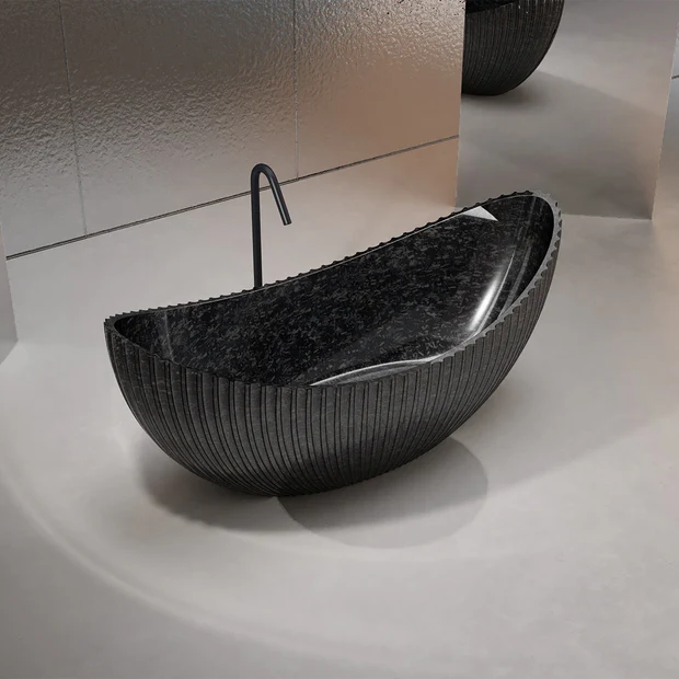 Sleek Black Bathtub
