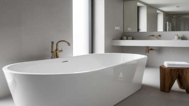 Easy-to-clean hotel bathtub with smooth non-porous surface and rounded corners