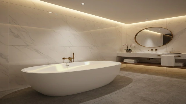 Hotel bathtub showing early yellowing despite rigorous cleaning, illustrating common maintenance challenge for hotel project managers