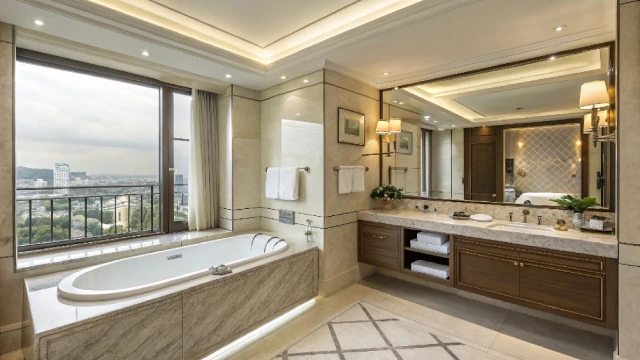 Well-maintained hotel bathtub achieved through preventive maintenance and proper material selection