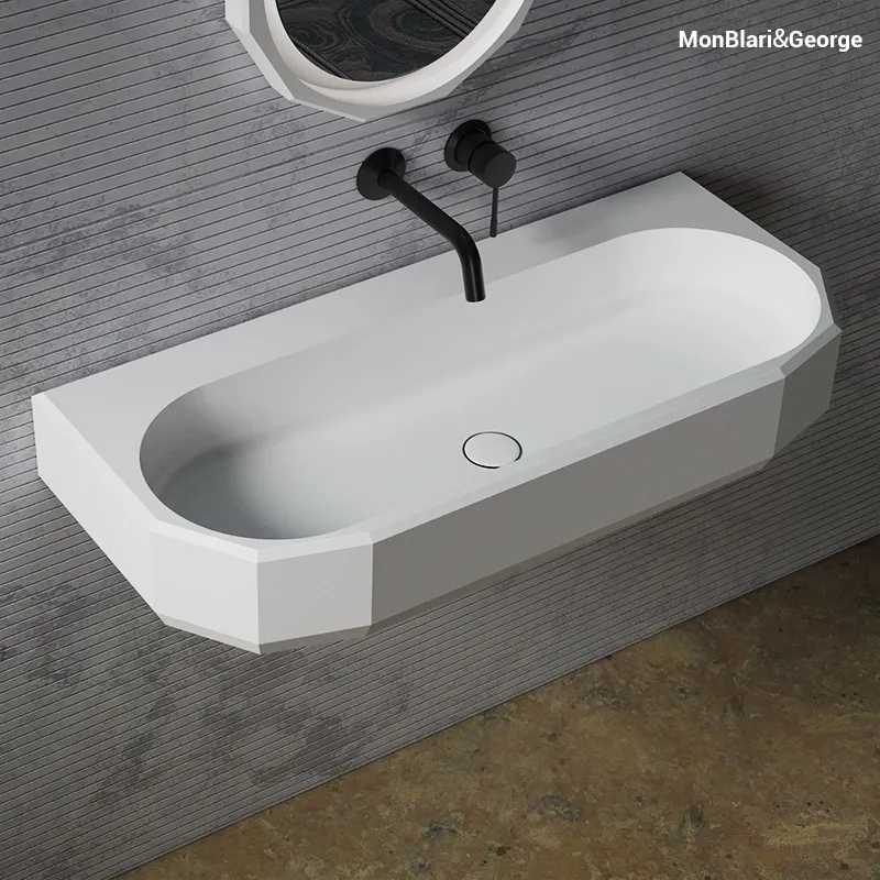 Close-up of premium solid surface stone resin texture featuring a luxurious, non-porous pure matte white finish.