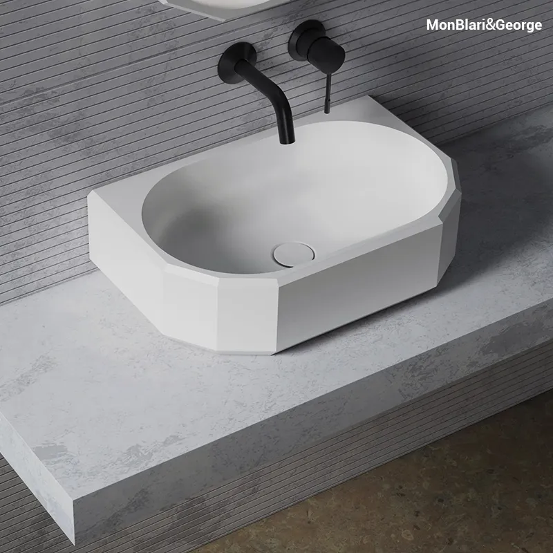Hand-polished silky matte sink surface that resists fingerprints and water spots for easy maintenance
