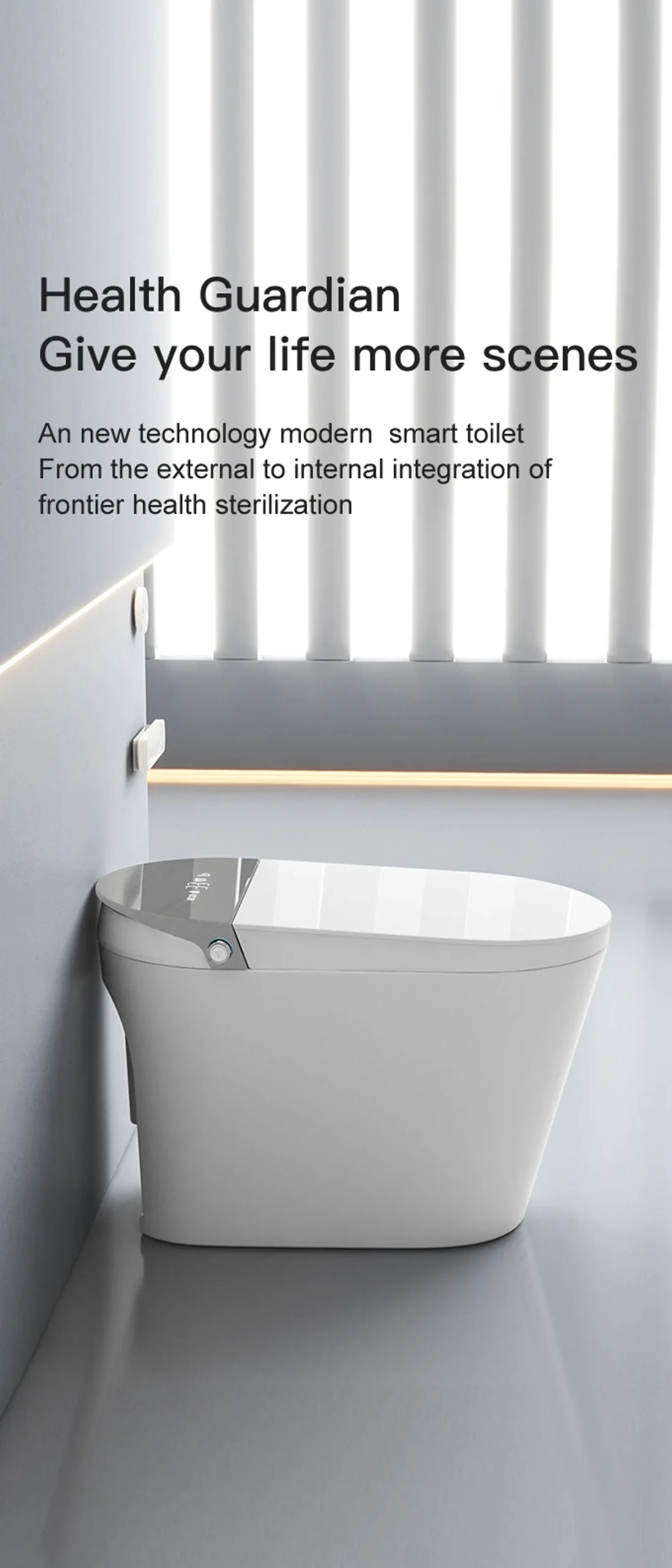 G7 Chic White One-piece Smart Toilet with UV Sterilization and Female Washing for Hotel and Resort Project 4