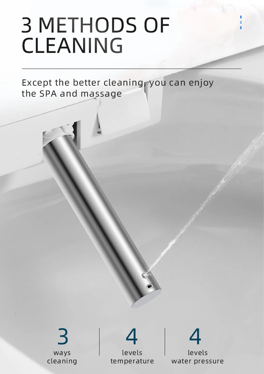 33A White Freestanding Bathroom Smart Intelligent Toilet with Touchless Operation for Resort Project 8