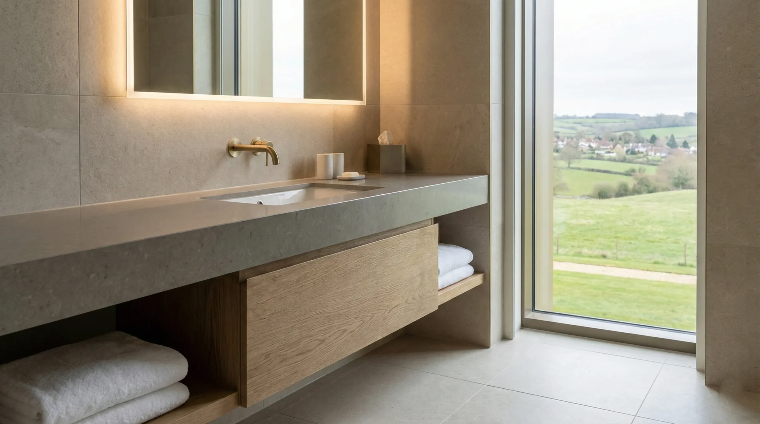 Custom Bathroom Cabinets Installed in Luxury Hotel Project