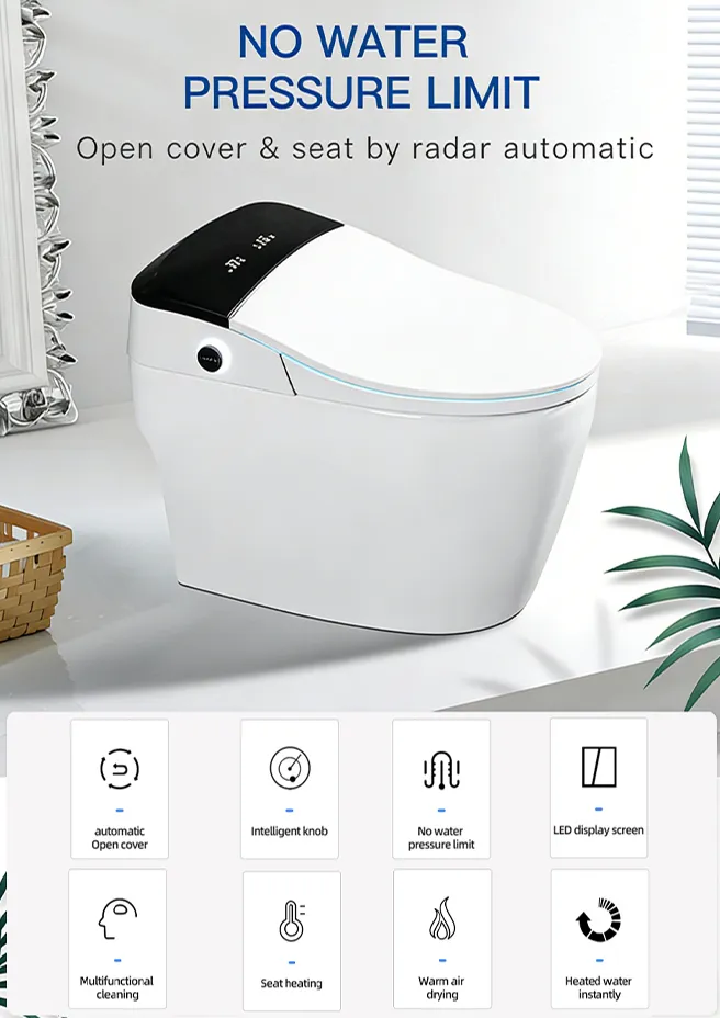 i3 Tankless Electric Smart Toilet with Seat Heating and Warm Air Drying for Bathroom and WC 3
