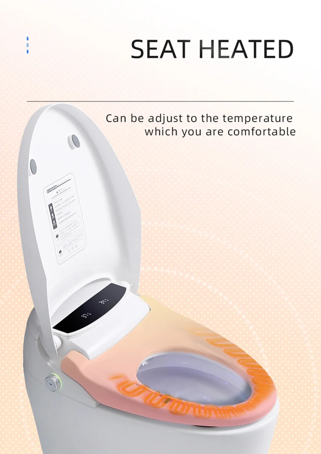 32A Commercial-Grade One-piece Floor-mounted Smart Toilet for Hotel Bathroom Projects 6