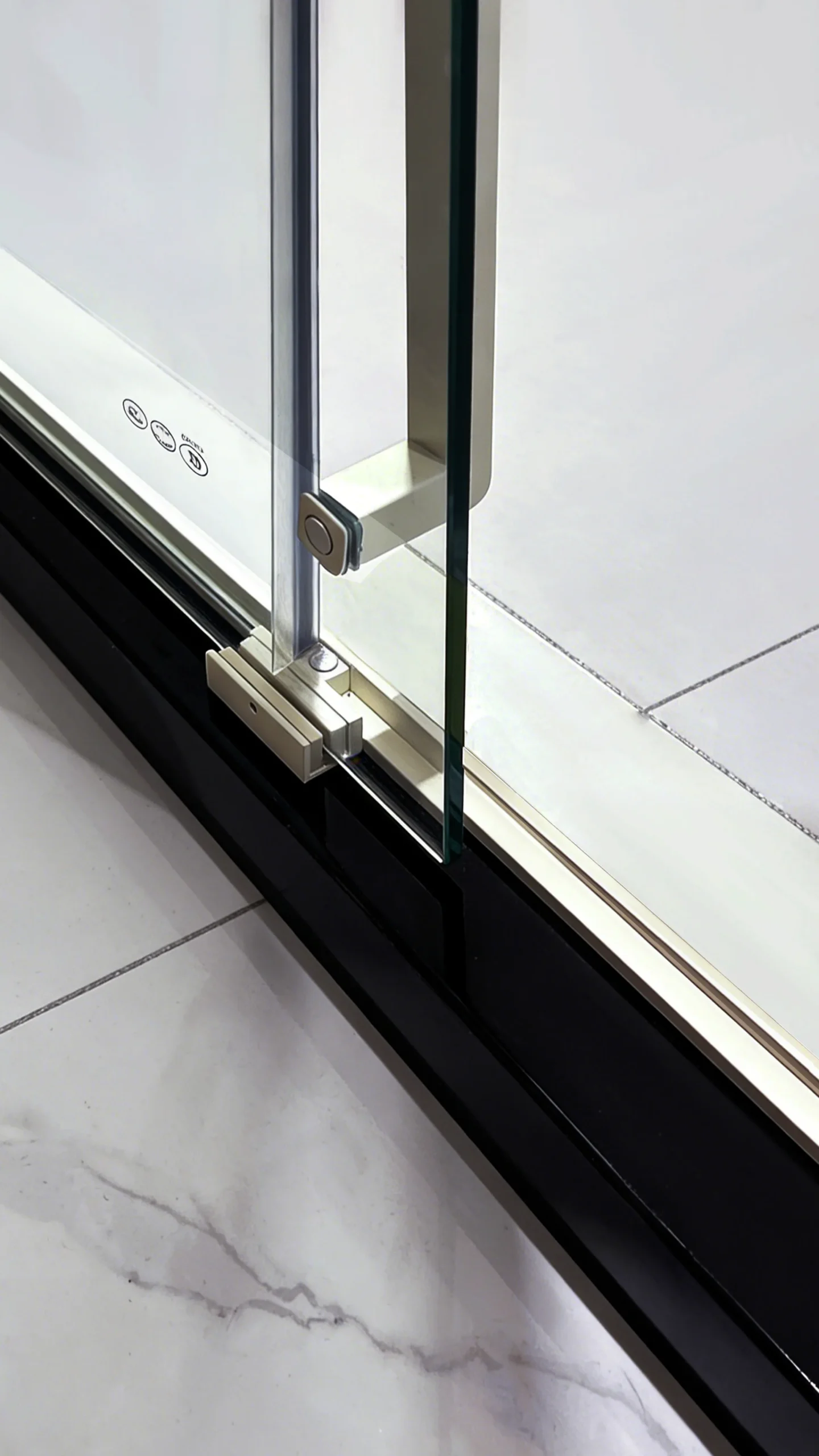 PS19811 brushed nickel 2-panel sliding shower door with bi-directional soft-close, space-saving sliding design, large clear tempered glass opening, and integrated towel bar. Select 74 more words to run Humanizer.