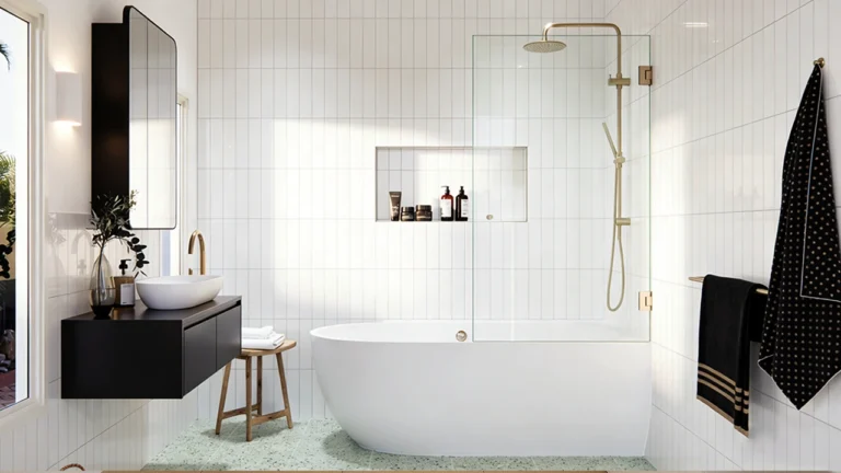 Half glass shower door for bathtub: pros and cons?