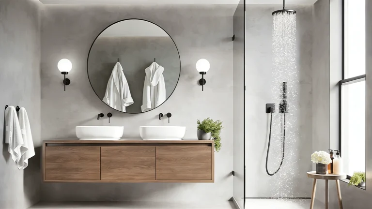 What is the standard double vanity length for hotels?