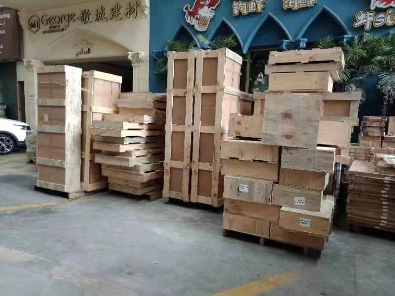 Final installation of George custom vanities in USA multi-unit residential project