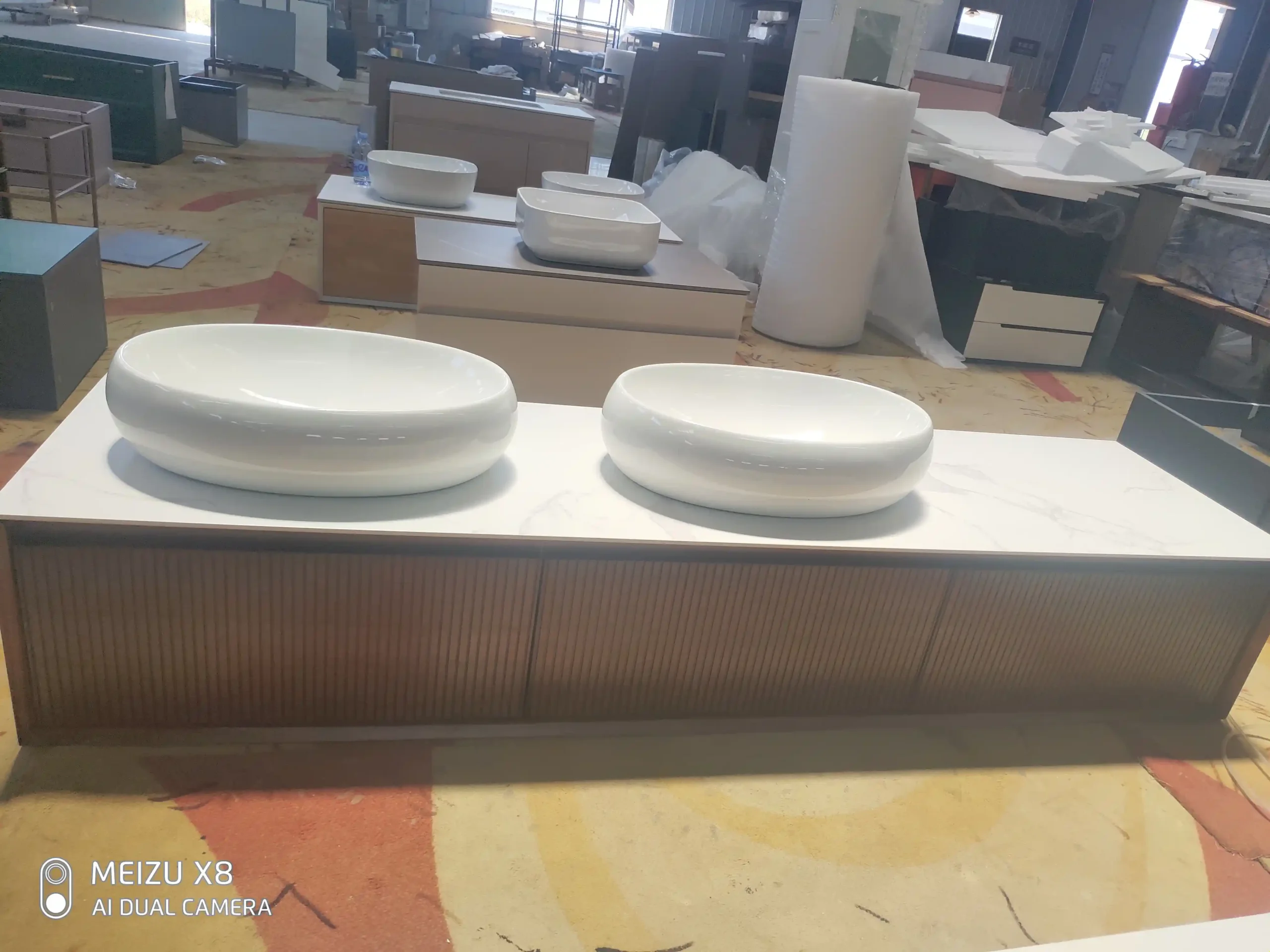 Stockton custom apartment bathroom vanity project successful delivery by George