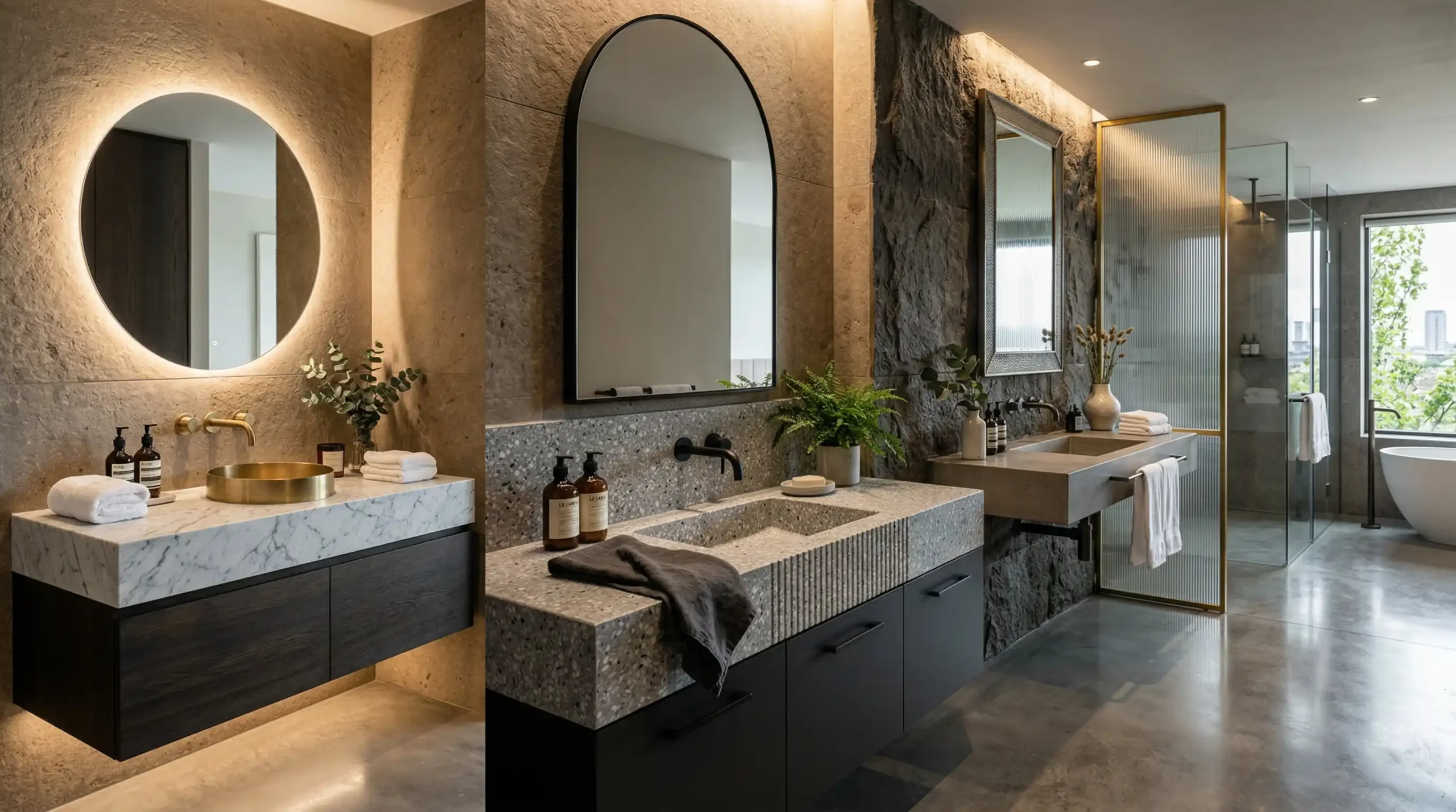 Custom hotel bathroom cabinets and vanity projects manufactured by George